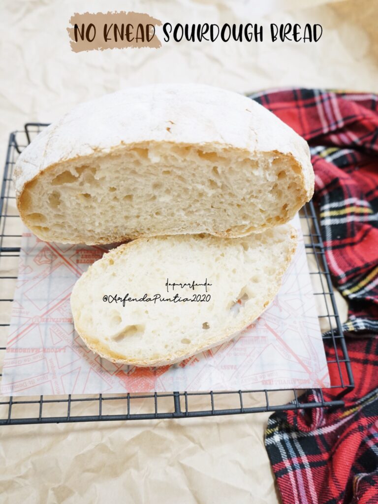First Trial Sourdough Bread : No Knead Sourdough Bread